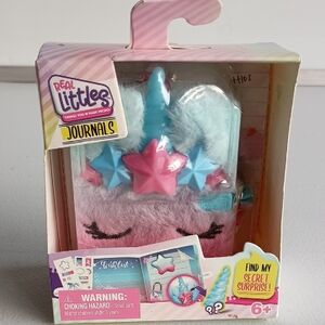 Real Littles Journals - Pink and Blue Unicorn Plush Diary